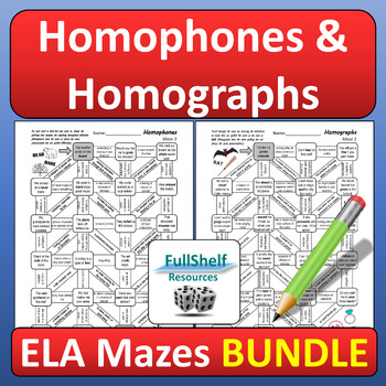 Preview of Homophones and Homographs Worksheets Commonly Confused Words NO PREP BUNDLE