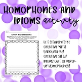 Homophones and Idioms Activity