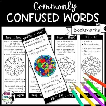 Preview of Homophones and other Commonly Misspelled and Confused Words Bookmarks