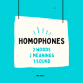 Homophones - half lesson
