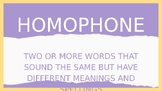 Homophones introduction