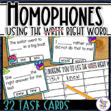 Homophones -  find the correct homophone task cards