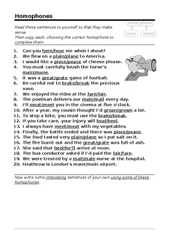 homophones 8 worksheets by barrie james teachers pay teachers