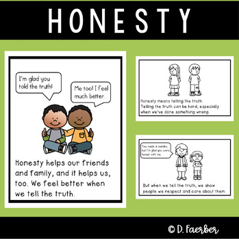 Preview of Honesty Social Story - Telling the Truth Social Emotional Learning Book