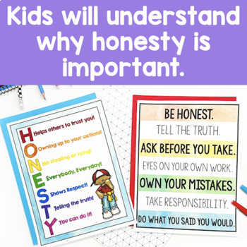 honesty activities for character education lessons by