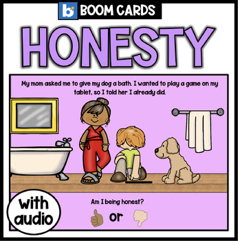 Preview of Honesty | Boom Cards | Social Emotional Learning | Telling The Truth | SEL
