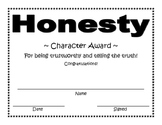 Honesty Character Award