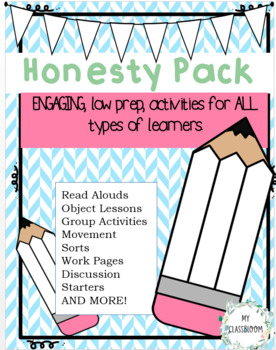 honesty character education pack engaging activities lessons for all learners