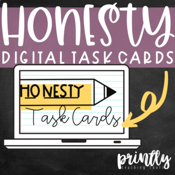 Preview of Honesty Digital Task Cards | Google Classroom | Character Education | Religion
