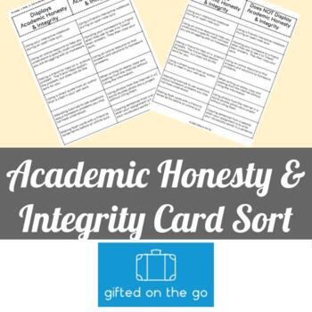 Preview of Academic Honesty & Integrity Card Sort