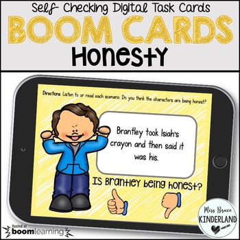 Preview of Honesty Scenario Boom Cards™, Digital Task Cards