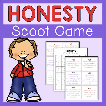 Preview of Honesty Scoot Game Activity For Character Education Lessons