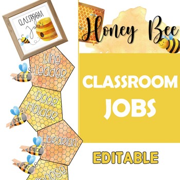 BEE Classroom Jobs Clip 21 jobs and EDITABLE