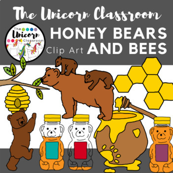 Preview of Honey Bears and Bees Clip Art