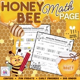 Honey Bee Math Review Division Activity Joke Page Coloring