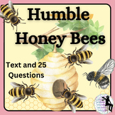 Honey Bee Nonfiction Text & 25 Vocabulary Questions using 