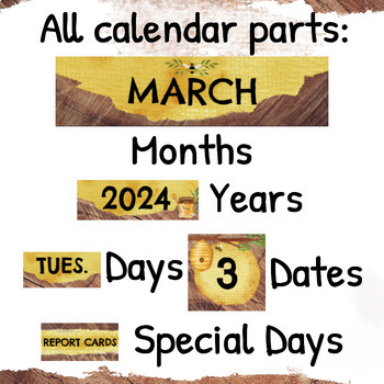 Honey Bee Themed Classroom Decor 2 Classroom Calendars | TPT