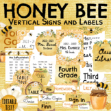 Honey Bee Themed Classroom Decor Editable Signs, Posters, 
