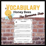 Honey Bee Vocabulary, Grammar and History Reading activity