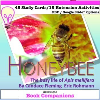 Preview of Honey Bee by Fleming pdf Google Slides™ book companion w web activities