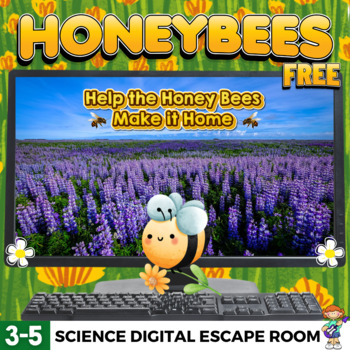 Preview of Honey Bees Digital Escape Room - FREE Sample and Site Tester