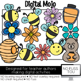 Honey Bees Flowers Clipart NO FUSS TOU Moveable Clipart fo