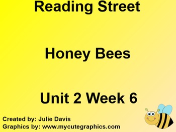 Preview of Honey Bees SmartBoard Companion 1st First Grade