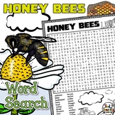 Honey Bees Word Search Puzzle Bees Science Word Search and