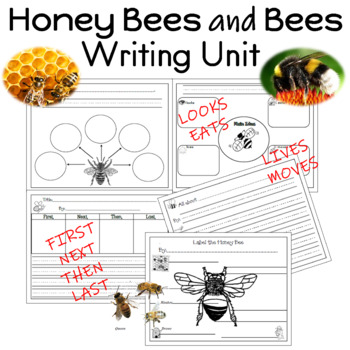 Honey Bees and Bees Writing Unit for Prek to... by Buzz Worthy Ideas