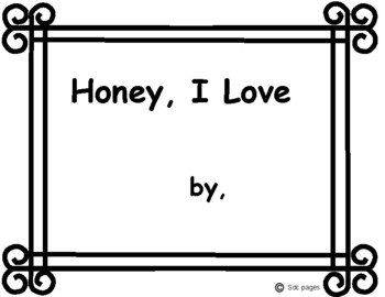 Preview of Honey, I Love companion class book template and other activities for printing