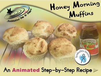 Preview of Honey Morning Muffins - Animated Step-by-Step Recipe - SymbolStix