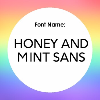 Preview of Honey and Mint Sans Font