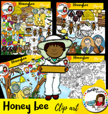 Honey bee clip art-  Big set of 98 graphics!