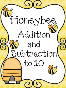 Preview of Honeybee Addition and Subtraction to 10 FREEBIE
