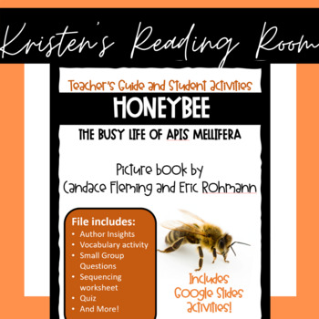 Preview of Honeybee by Candace Fleming-Nonfiction book w/ fun activities with Google Slides