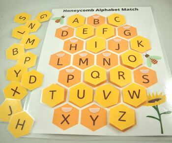 Preview of Honeycomb Alphabet Match