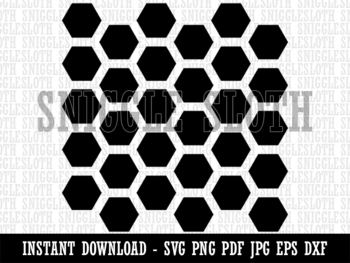 Honeycomb Bee Pattern Clipart Instant Digital Download SVG EPS PNG PDF ...