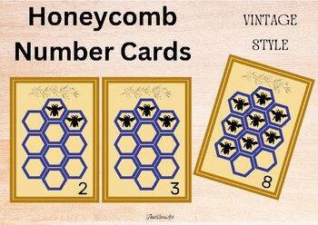 Preview of Honeycomb Number Flash Cards | Math Resource | Nature | Reggio