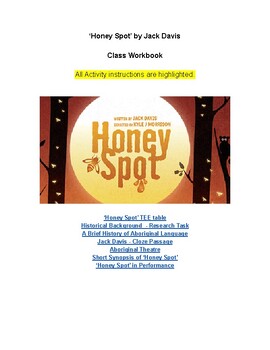 Preview of Honeyspot by Jack Davis - Workbook Activities