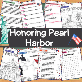 Preview of Honoring Pearl Harbor Remembrance Day World War II (2) Attack - Activity pack