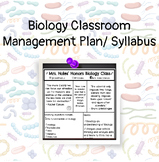 Honors Biology Classroom Management Plan / Biology Syllabus