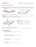 Honors Geometry Chapter 6 Lines and Planes in Space (Check