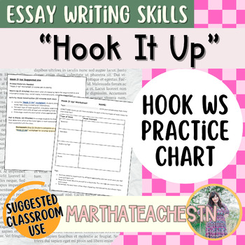 Preview of Hook It Up Brainstorming Worksheet & Notes: Craft Introductions, Essays