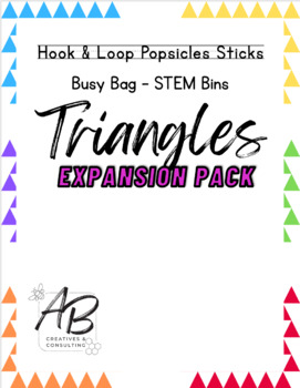 Preview of Triangle Expansion Pack- Hook & Loop Craft Stick -  Busy Bag & STEM Bin Cards