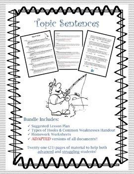 Preview of Hook Types (Topic Sentences) Bundle