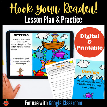 Preview of Hook Your Reader Writing a Strong Introduction! Worksheets & Google Classroom
