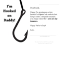 Hooked On You, Father's Day Letter with Greeting and Craft