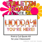 Hooray! You're Here - Retro 70's Throwback | Bulletin Board Quote