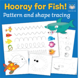 Hooray for Fish Tracing Pattern & Shape
