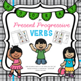 Hooray for Present Progressive Verbs - Learning Cards & Ho